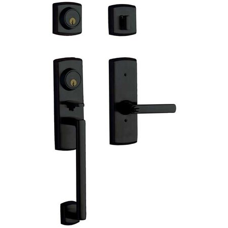 Baldwin Double Cylinder Handlesets Satin Black 85385.190.2DCL